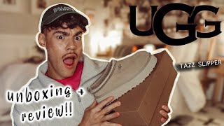 UGG Tazz Platform Slipper Unboxing  Review  Mustard Seed [upl. by Ute658]