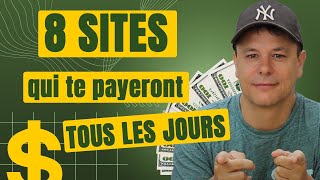 8 Sites Web pour gagner de largent tous les jours 💻💵 [upl. by Amelita194]