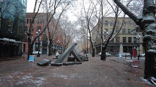 Seattle Light Snow Walking Pioneer Square to Chinatown Winter 2022 [upl. by Atilehs793]