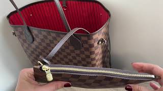 LV Neverfull MM Damier Ebene Tour amp what fits [upl. by Brotherson]