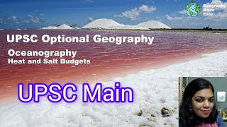 Oceans Heat and Salt Budgets upsc geography main ias [upl. by Ikram]