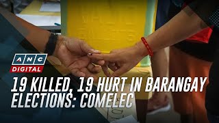 19 killed 19 hurt in barangay SK elections Comelec  ANC [upl. by Gaivn178]