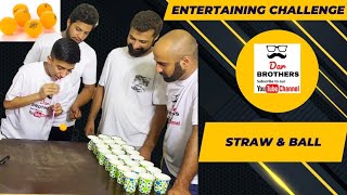 straw and ball challenge  straw and ball  games  funny [upl. by Vudimir402]