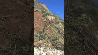 Malibu Cliff collapse beach malibubeach californiacoastcliffcollapse ocean oceancliffs [upl. by Araik265]