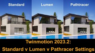 Twinmotion 20232 Lumen v Pathtracer v Standard Settings Tutorial [upl. by Joseph]