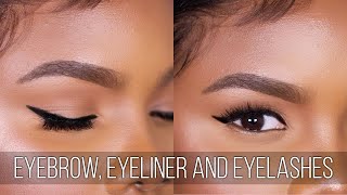 EYEBROW EYELINER for Hooded Eyes and EYELASH Tutorial for Beginners  Ale Jay [upl. by Yirinec]