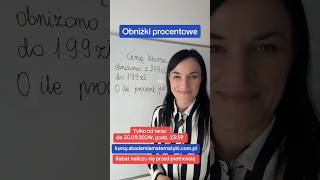 Obniżki procentowe i 🫵Dzień chłopca w akademii ❤️ matematyka egzamin8klasisty matura [upl. by Nylarahs]