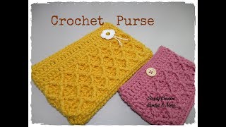 Crochet Diamond Stitch Purse [upl. by Coad]