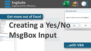 YesNo MsgBox Buttons  Excel VBA [upl. by Mcgean]