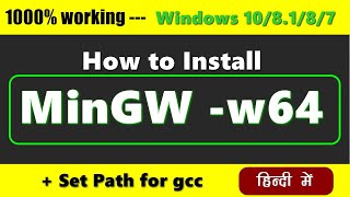 how to install MingGW w64 on windows 10  Set Path [upl. by Dominica]