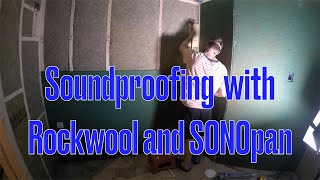 Soundproofing walls with Rockwool and SONOpan [upl. by Okier881]