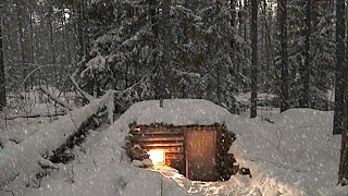 Unforgettable First Winter Day Overnight Adventure at My Remote Off Grid Cabin [upl. by Haeli]