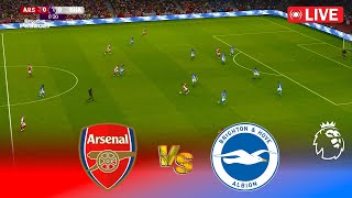 🔴 LIVE  Arsenal vs Brighton  English Premier League 2425  Full Match  PES 21 Game Simulation [upl. by Sorodoeht151]