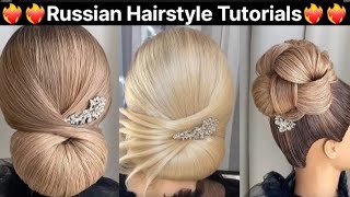 Russian Unique Hairstyle Tutorials Latest Advance Hairstyle For Wedding For New Sessions [upl. by Cornwell]