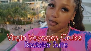 Vlogcation🏝 My Virgin Voyages Valiant Lady Cruise Brilliant Suite Room Tour virginvoyages [upl. by Shien]