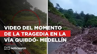 Video del momento exacto de la tragedia por alud de tierra en Carmen de Atrato Chocó [upl. by Nauqram230]