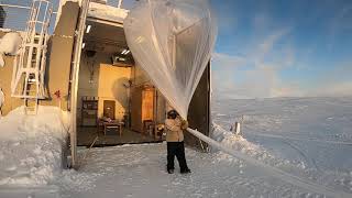 Launching weather balloons to monitor ozone at the South Pole [upl. by Kotto]