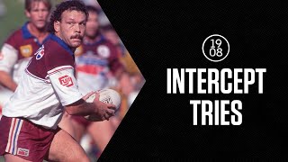 Incredible Intercept Tries  NRL Throwback  Lyons Roberts Thurston amp more [upl. by Elma]