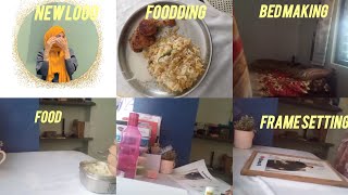 💕daily vlog🌸frame setting fooding cleaning Malayalam vlog🌸💕 [upl. by Melicent]