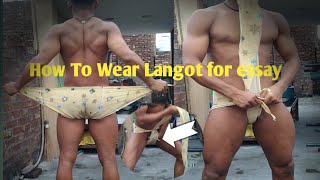 How To Wear Langot For Essay One mint Mi Langot Bandhe wresrtlinggift [upl. by Naval132]