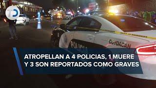 Atropellan a cuatro policías calzada de Tlalpan muere uno y tres más resultan lesionados [upl. by Alet]