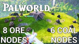 Amazing Mining Base Location with Coal and Ore  Palworld Guide [upl. by Osnola]