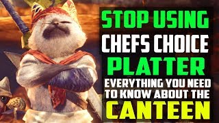 ✔️ STOP Using Chefs Choice Platter BEST CUSTOM CANTEEN PLATTERS  FOOD SKILLS Monster Hunter World [upl. by Ragas]