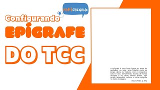 09  EPÍGRAFE para TCC conforme NBR 14724 Atualizada 2022 [upl. by Sairahcaz]