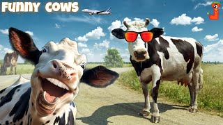 FUNNY COW DANCE FOR 3 MINUTES STRAIGHT│Cow Song amp Cow Videos 2023  Cow dance mix  dancing cow [upl. by Anival]