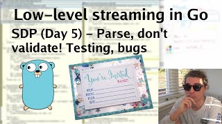 Lowlevel streaming in Go SDP Day 5  Parse dont validate Testing bugs [upl. by Cherri]