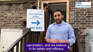 COVID19 Vaccination  a virtual tour of a vaccination clinic in a Bromley mosque [upl. by Attaynek]