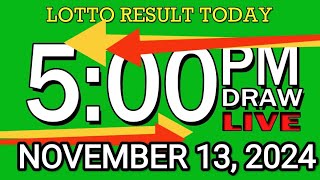 LIVE 5PM LOTTO RESULT TODAY NOV 13 2024 2D3DLotto 5pmlottoresultnovember132024 swer3result [upl. by Bonis447]