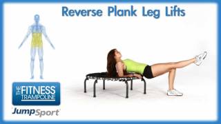 JumpSport Fitness Trampoline Exercises  Reverse Plank Leg Lifts [upl. by Nnaeed121]