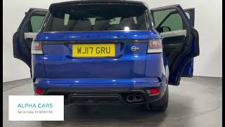 Range Rover Sport SVR Blue WJ17 GRU [upl. by Judus]