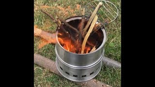 Canway Camping Stove first use [upl. by Llehsam544]