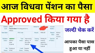 आज विधवा पेंशन का पैसा Approved कर दिया गया  UP Vidhwa Pension Kab Aaegi 2024 Widow Pension Uodate [upl. by Mattox]