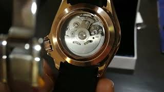 Unboxing Seiko Mod SRPF77K1 Yacht Master Rose Gold [upl. by Assirehc]