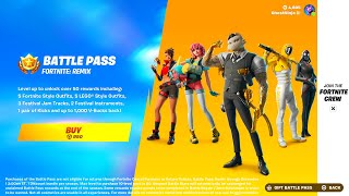 NEW FORTNITE CHAPTER 2 REMIX NEW BATTLE PASS SKINS MAP amp MORE Fortnite LIVE Gameplay [upl. by Damha101]