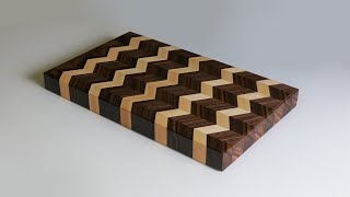 Making a 3D Chevron Patterned Cutting Board Tutorial [upl. by Gaiser]