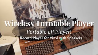 Wireless Turntable Player  Portable LP Player Record Player for Vinyl with Speakers  Udreamer [upl. by Ojibbob]