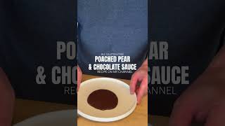 Poached Pear amp Chocolate Sauce poachedpear glutenfree dessertlovers [upl. by Esirahc]