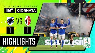 Sampdoria vs Bari 11  Esposito la riprende negli utlimi secondi  HIGHLIGHTS SERIE BKT 2023  2024 [upl. by Ijnek]