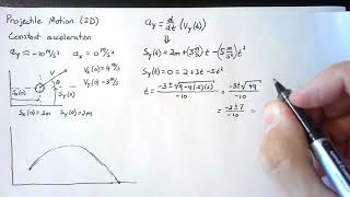 Particle Kinematics  2D Projectile Example [upl. by Gisser176]