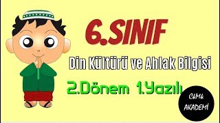 6Sınıf Din Kültürü ve Ahlak Bilgisi 2Dönem 1Yazılı Soruları ve Çözümü [upl. by Llenwahs]