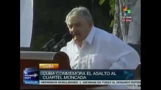 José Mujica en 60° aniversario del asalto al cuartel Moncada [upl. by Riaj]