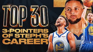 Stephen Curry’s Top 30 Career 3Pointers 💦 [upl. by Geerts]