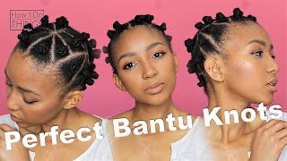 The simple SECRET to the perfect Bantu Knots on Natural Hair  feat My Natural  KopanoTheBlog [upl. by Kidder]