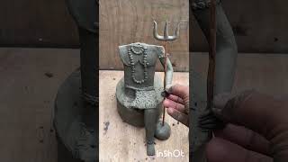 Mahadev murti makingsbholenath idol making shorts34 [upl. by Irahs]