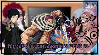 My favorite antagonists react to each other 33 Izaya Sukuna Katakuri [upl. by Ennairol616]