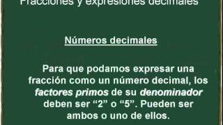 Fracciones y expresiones decimales [upl. by Licko]